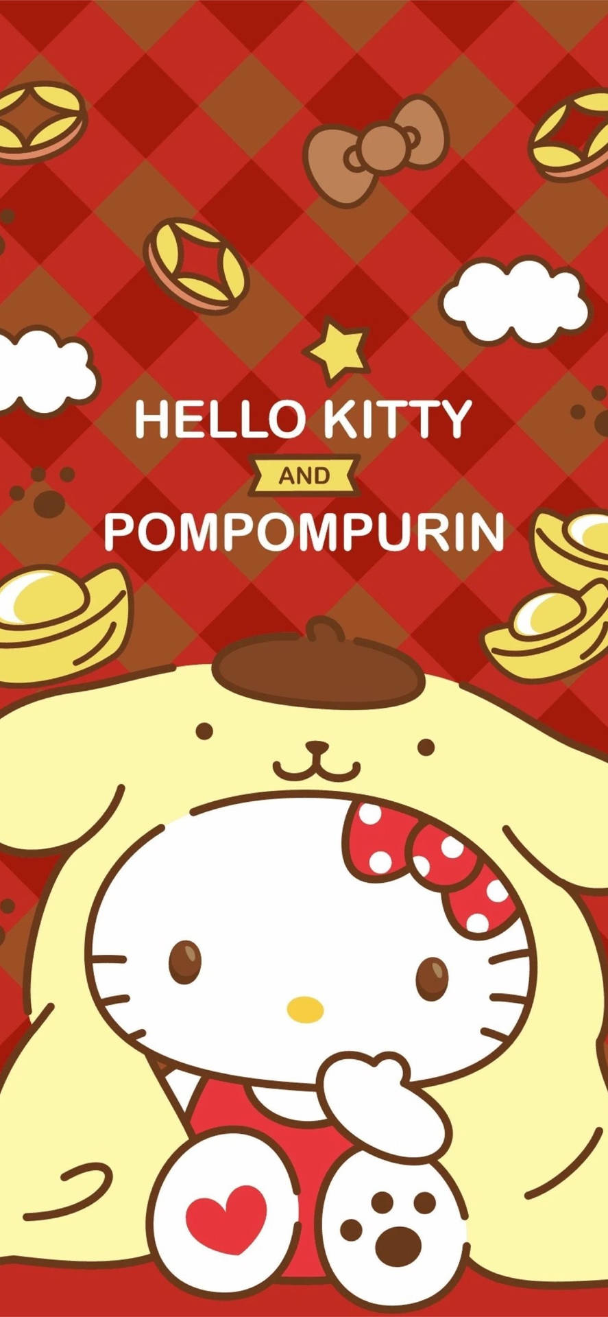 Hello Kitty And Pompompurin Hd Wallpaper