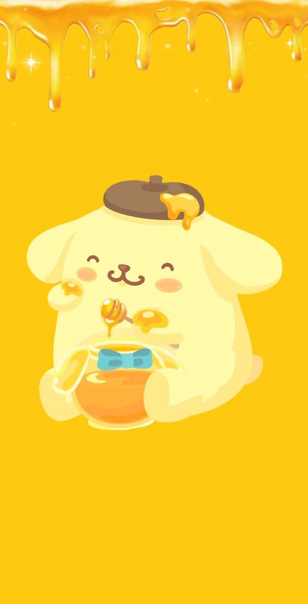 Pompompurin Honing Esthetiek Achtergrond