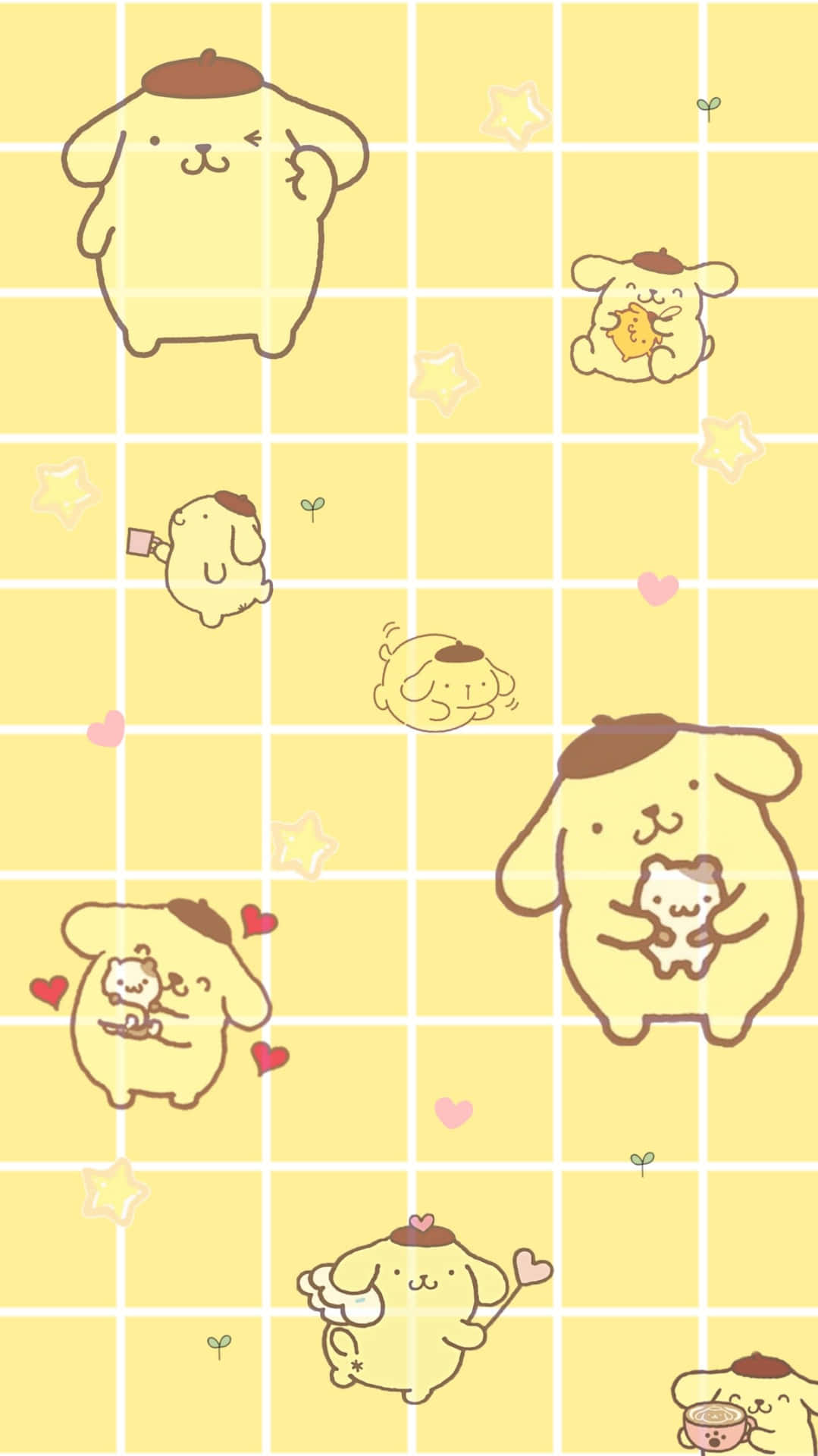 Pompompurin Pattern Aesthetic Wallpaper Wallpaper