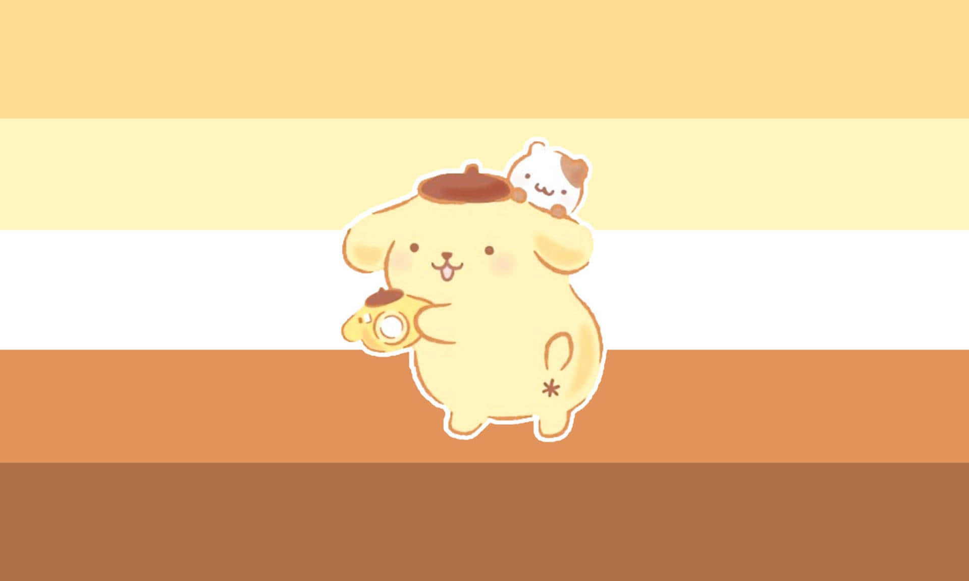 Pompompurinand Friend Cute Aesthetic Wallpaper