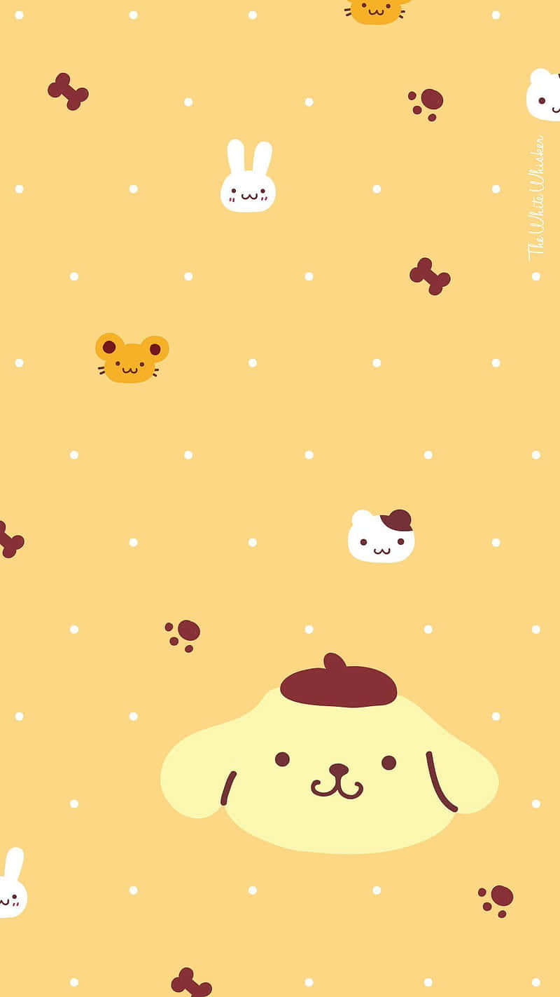 Pompompurinand Friends Pattern Wallpaper