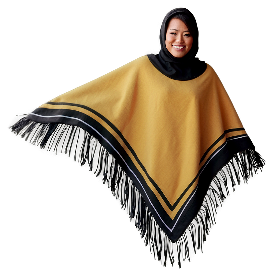 Poncho In Minimalist Design Png 06272024 PNG