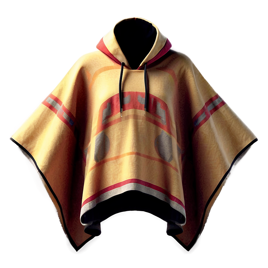 Poncho In Minimalist Design Png 06272024 PNG