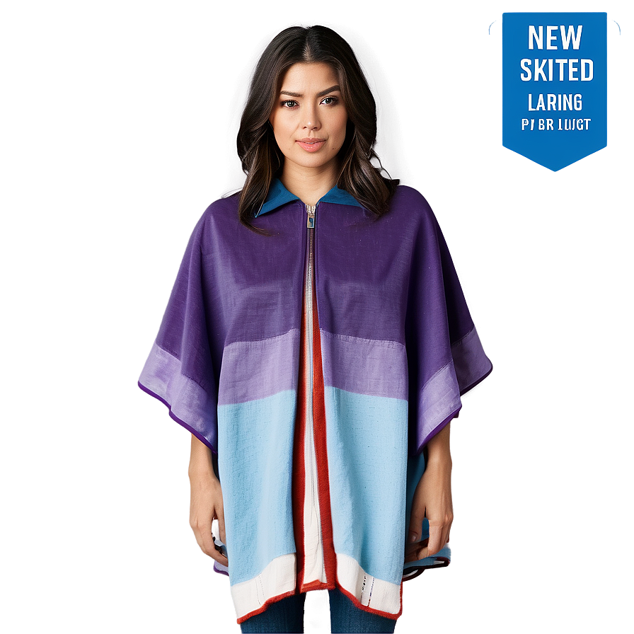 Poncho With Zipper Png 06272024 PNG
