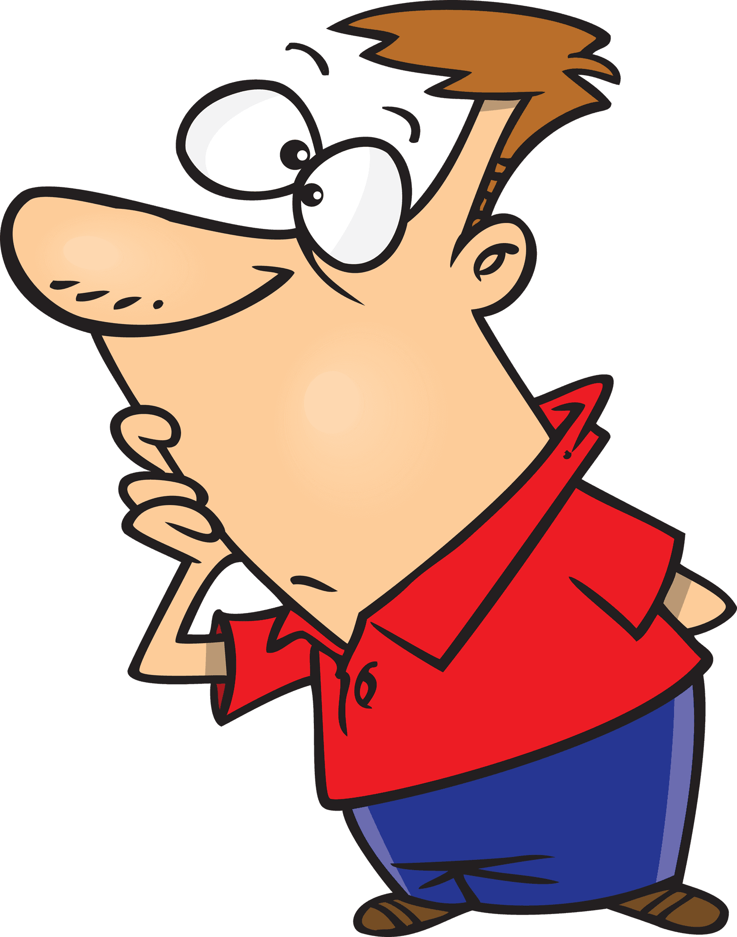 Pondering Cartoon Character PNG