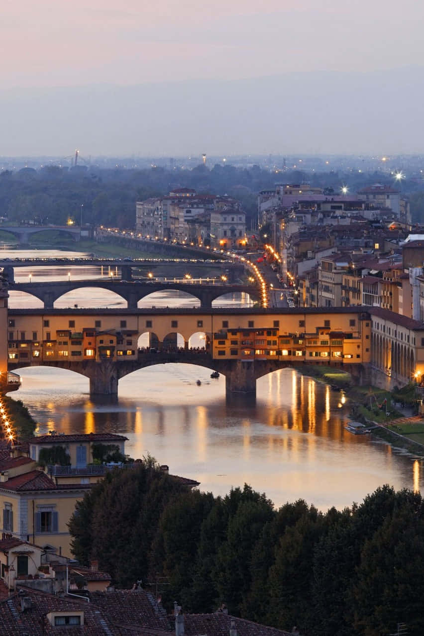 Guidadi Viaggio Del Ponte Vecchio A Firenze. Sfondo