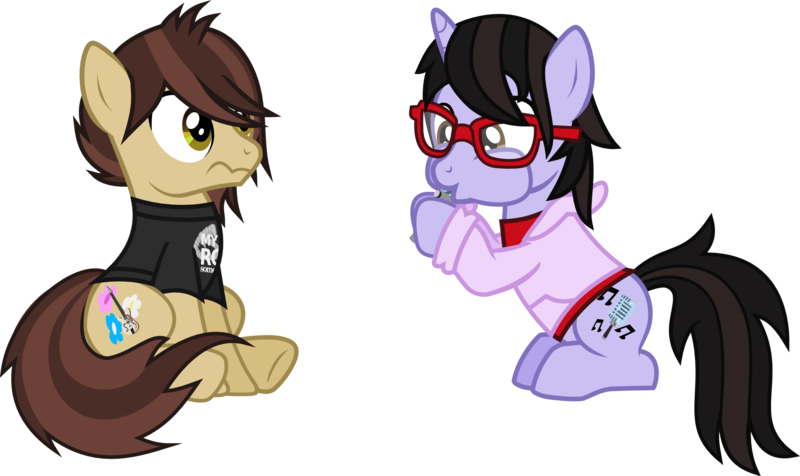 Pony Duo Expressive Stance PNG