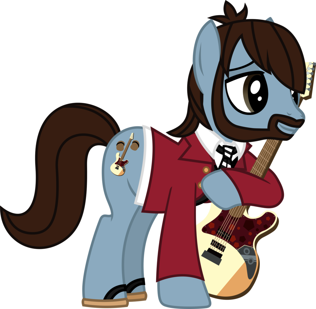 Pony_ Musician_with_ Guitar_ Vector PNG