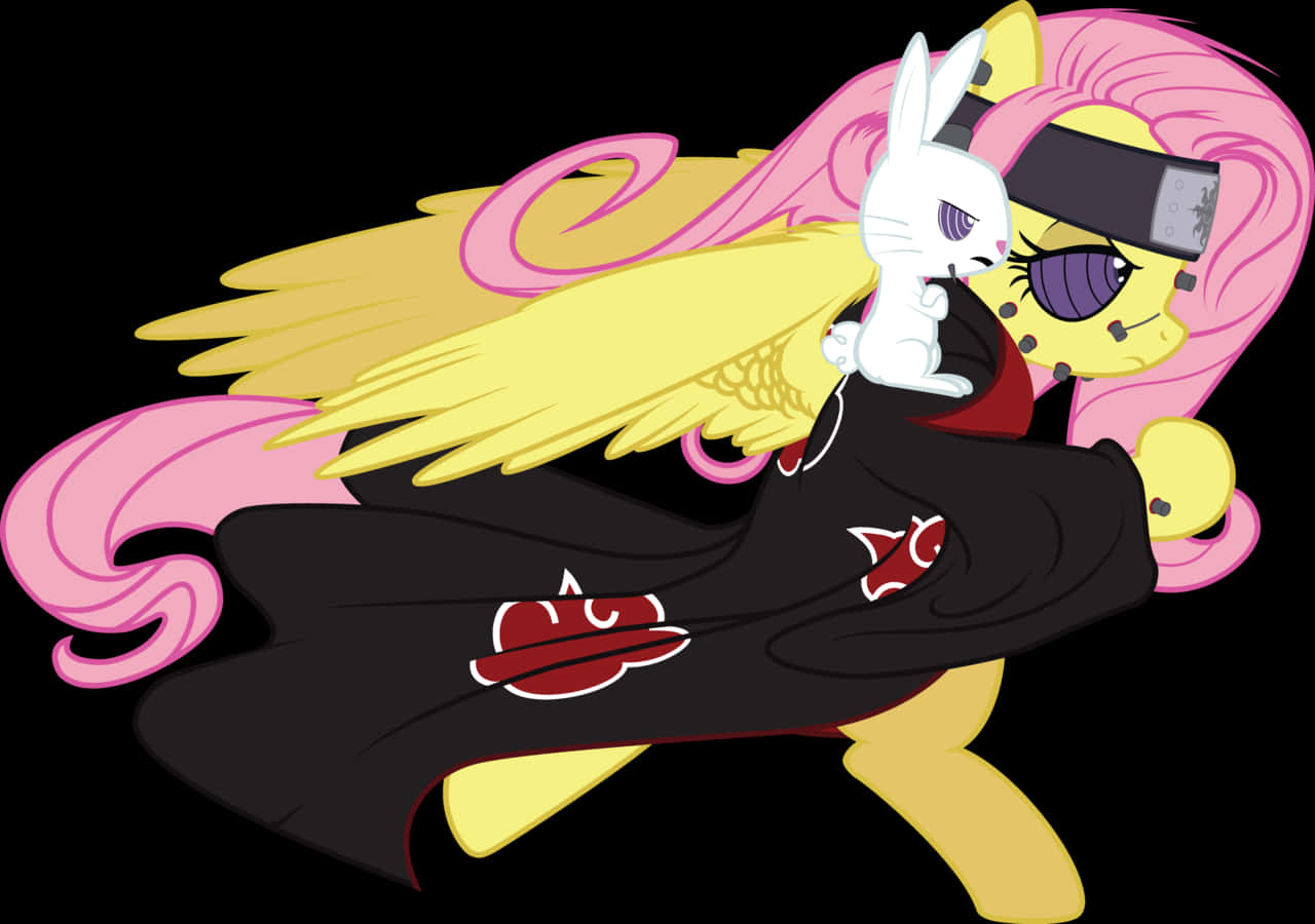 Pony_with_ Sharingan_and_ Bunny PNG
