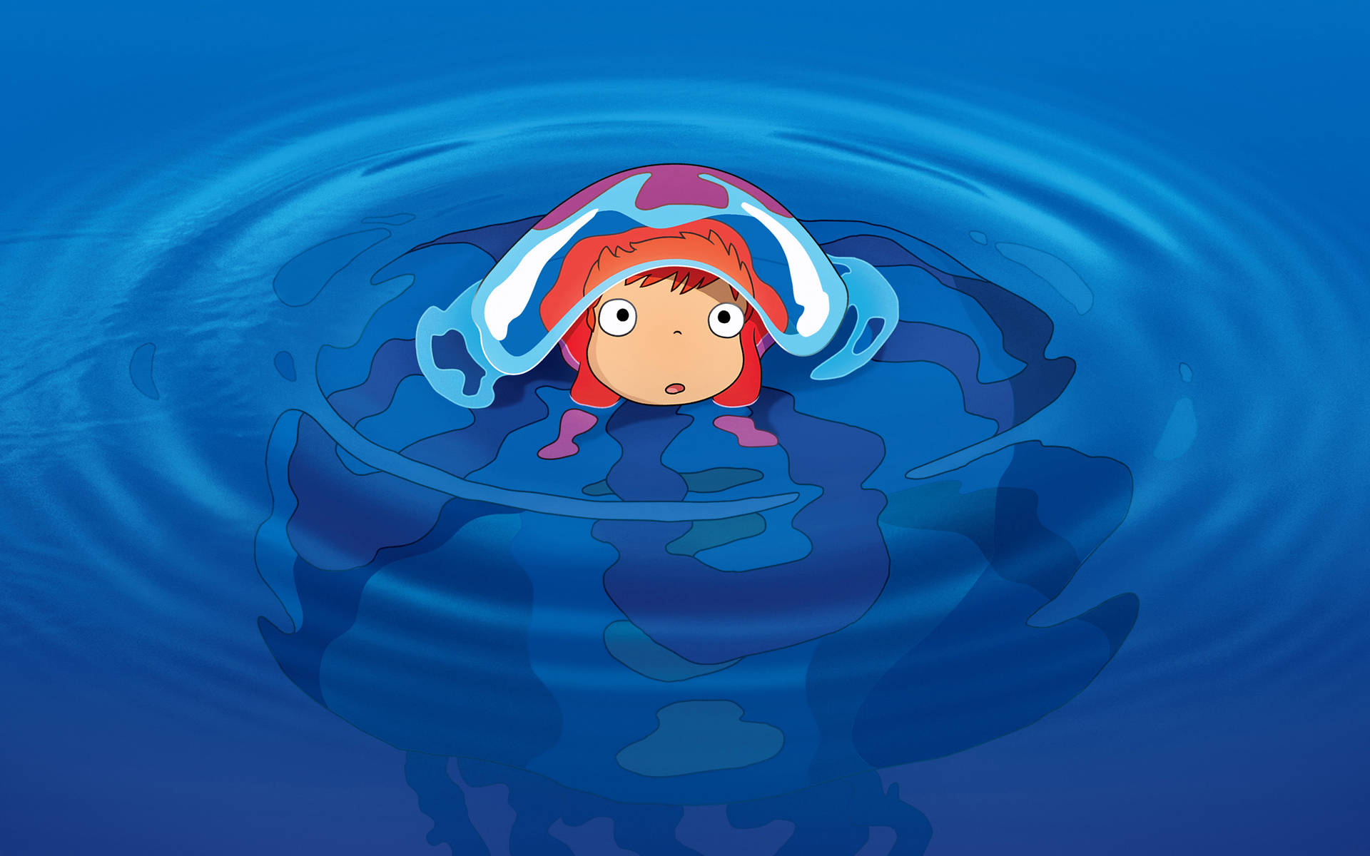 Ponyo In Blue Waters