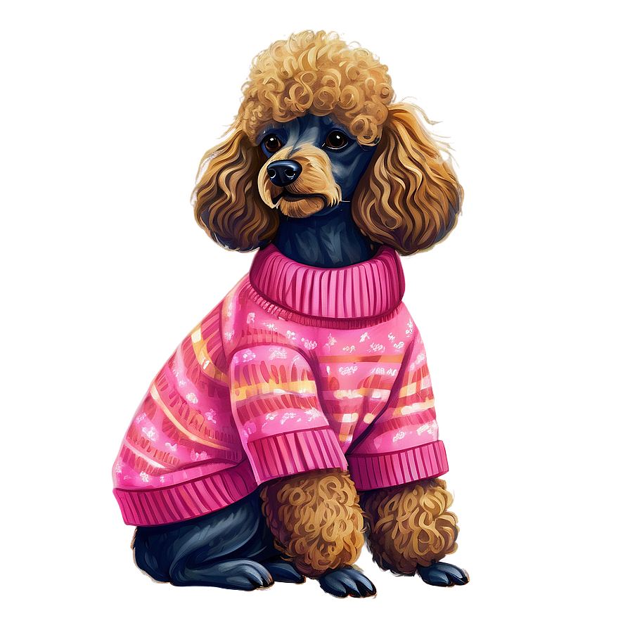 Poodle In Sweater Png Rws31 PNG