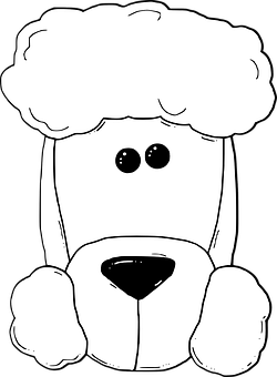 Poodle Outline Vector PNG