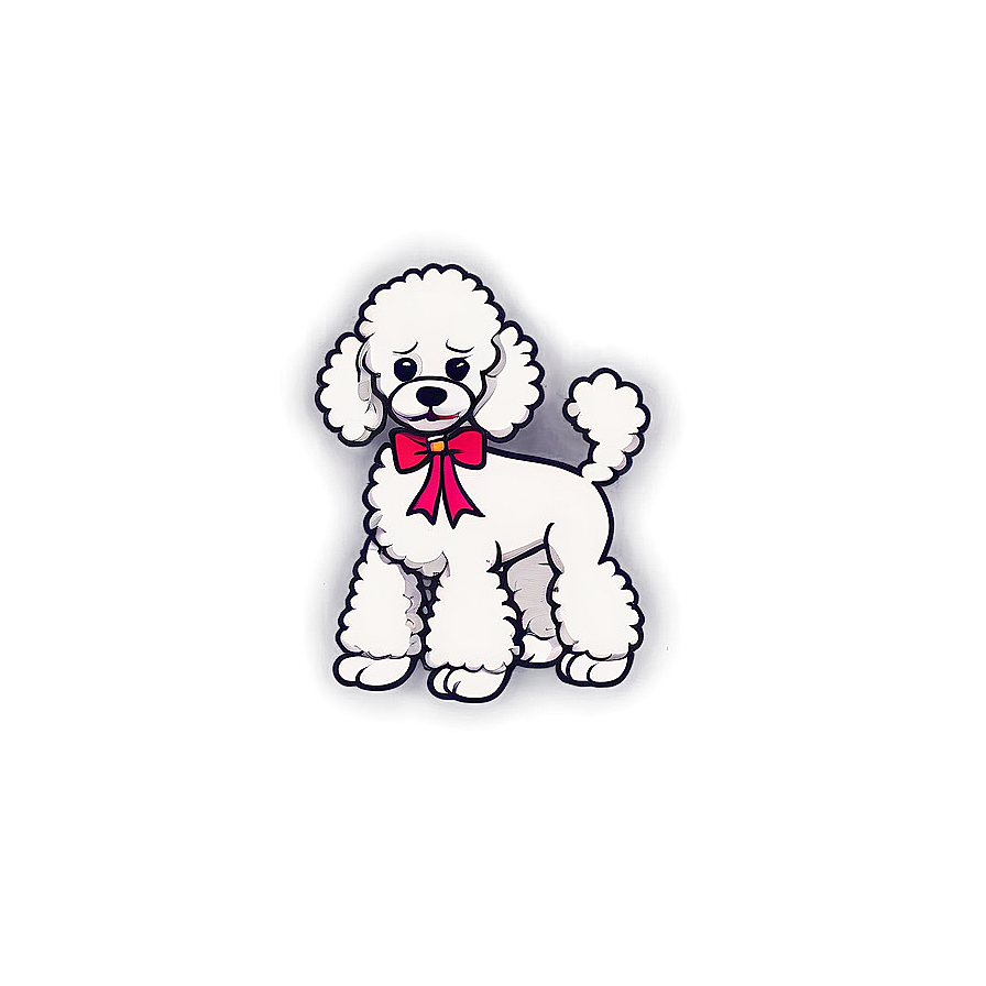 Poodle With Bow Design Png 58 PNG
