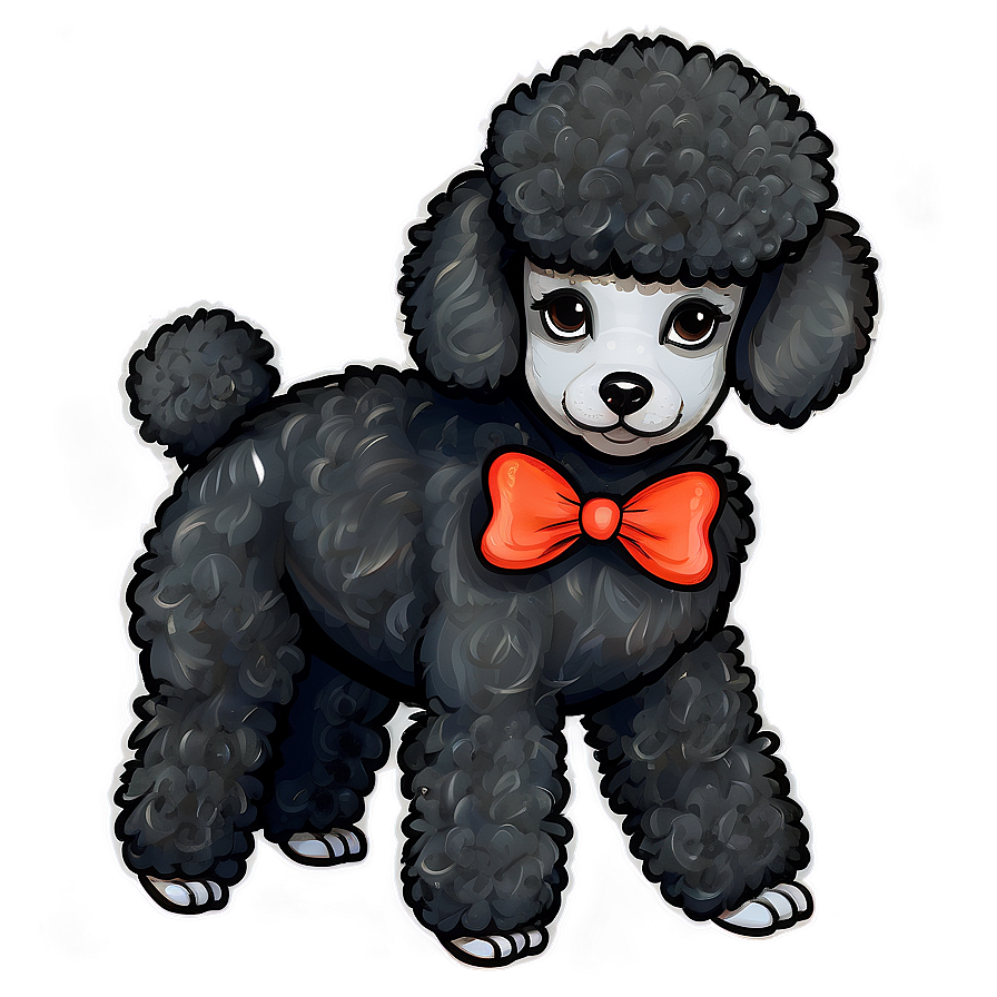 Poodle With Bow Design Png Uvc77 PNG