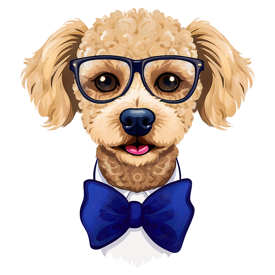 Poodle With Glasses Png Ubj PNG