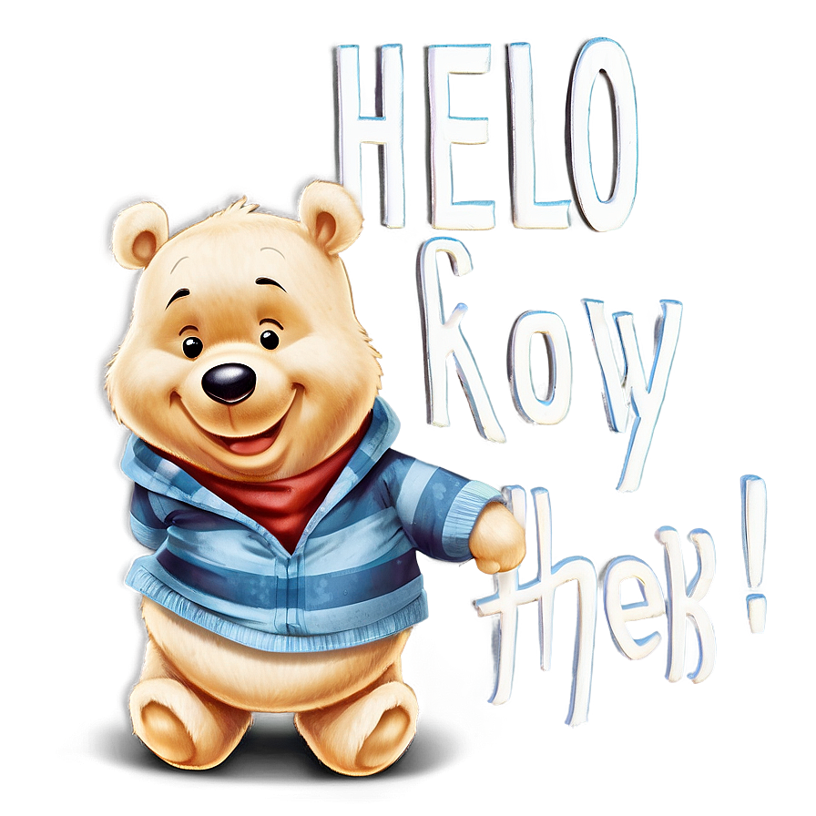 Pooh Bear Saying Hello Png Ksf3 PNG