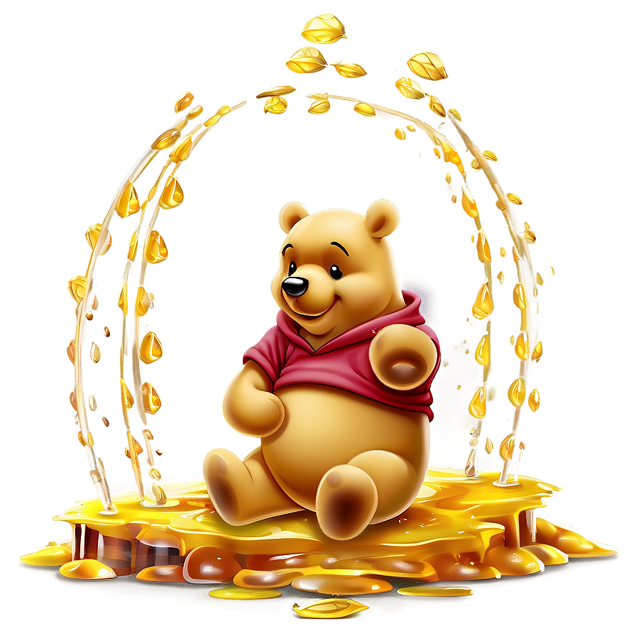 Pooh Bear With Honey Png 06202024 PNG