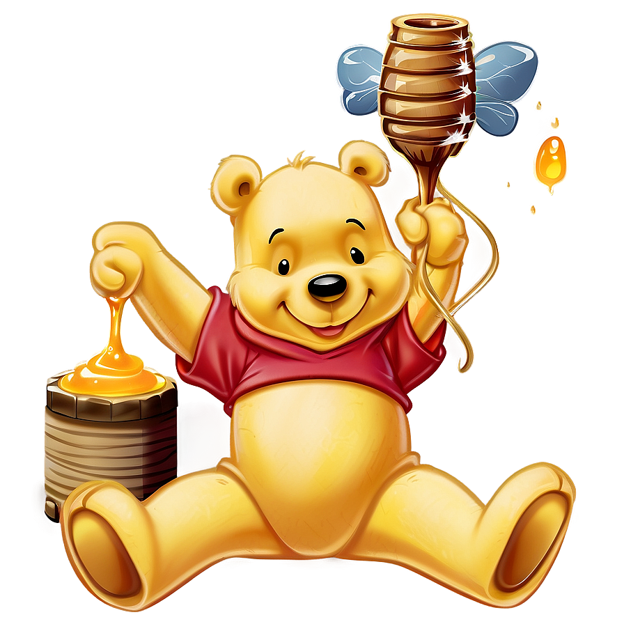 Download Pooh Bear With Honey Png Uye30 | Wallpapers.com