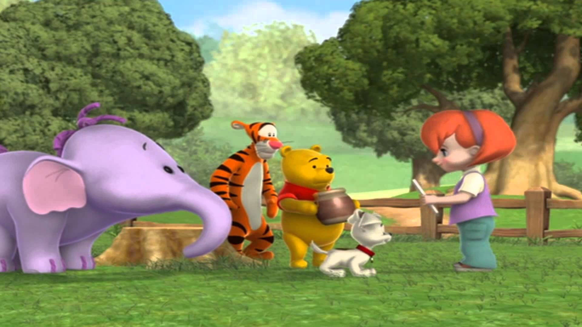 Pooh’s Friends With Tigger 3d Background