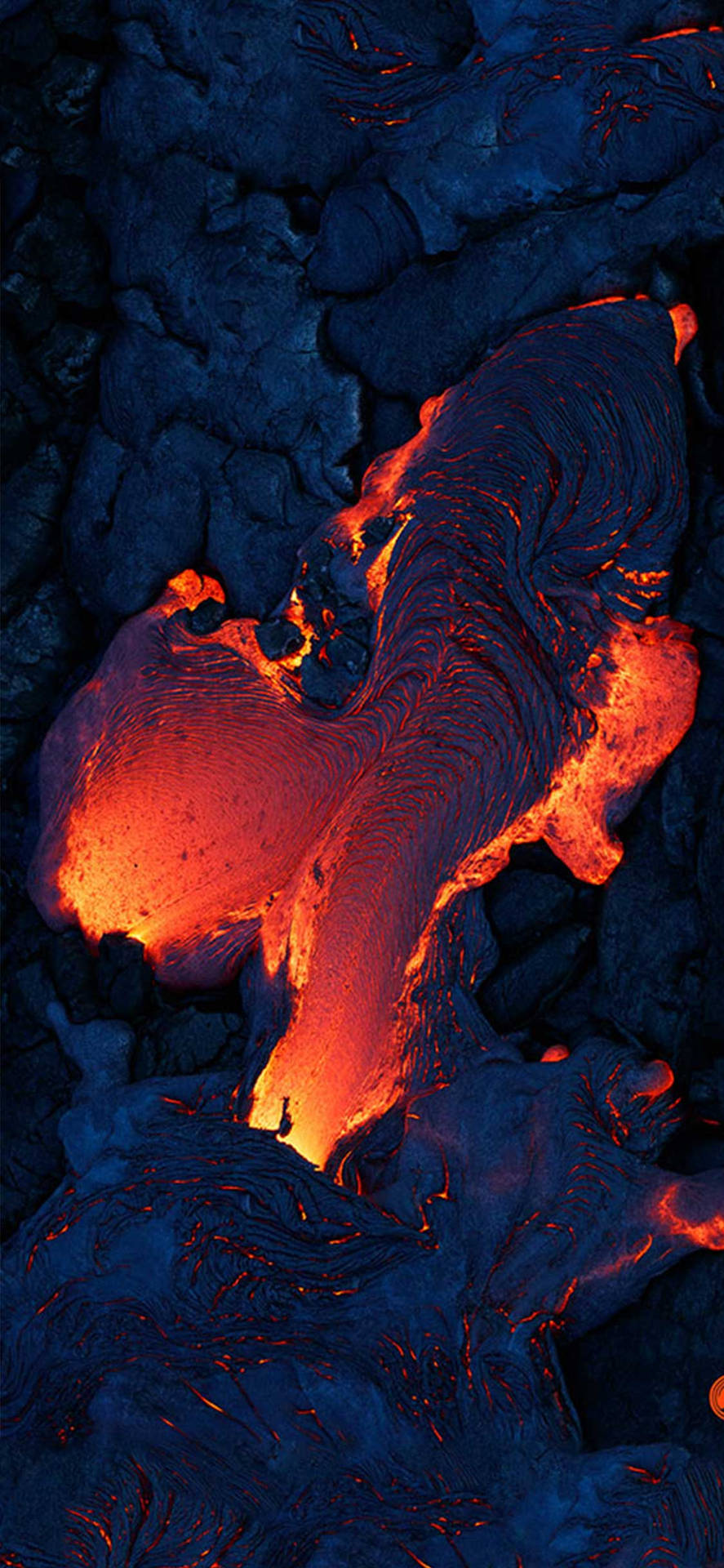 Pool af flydende lava Oled iPhone Tapet Wallpaper