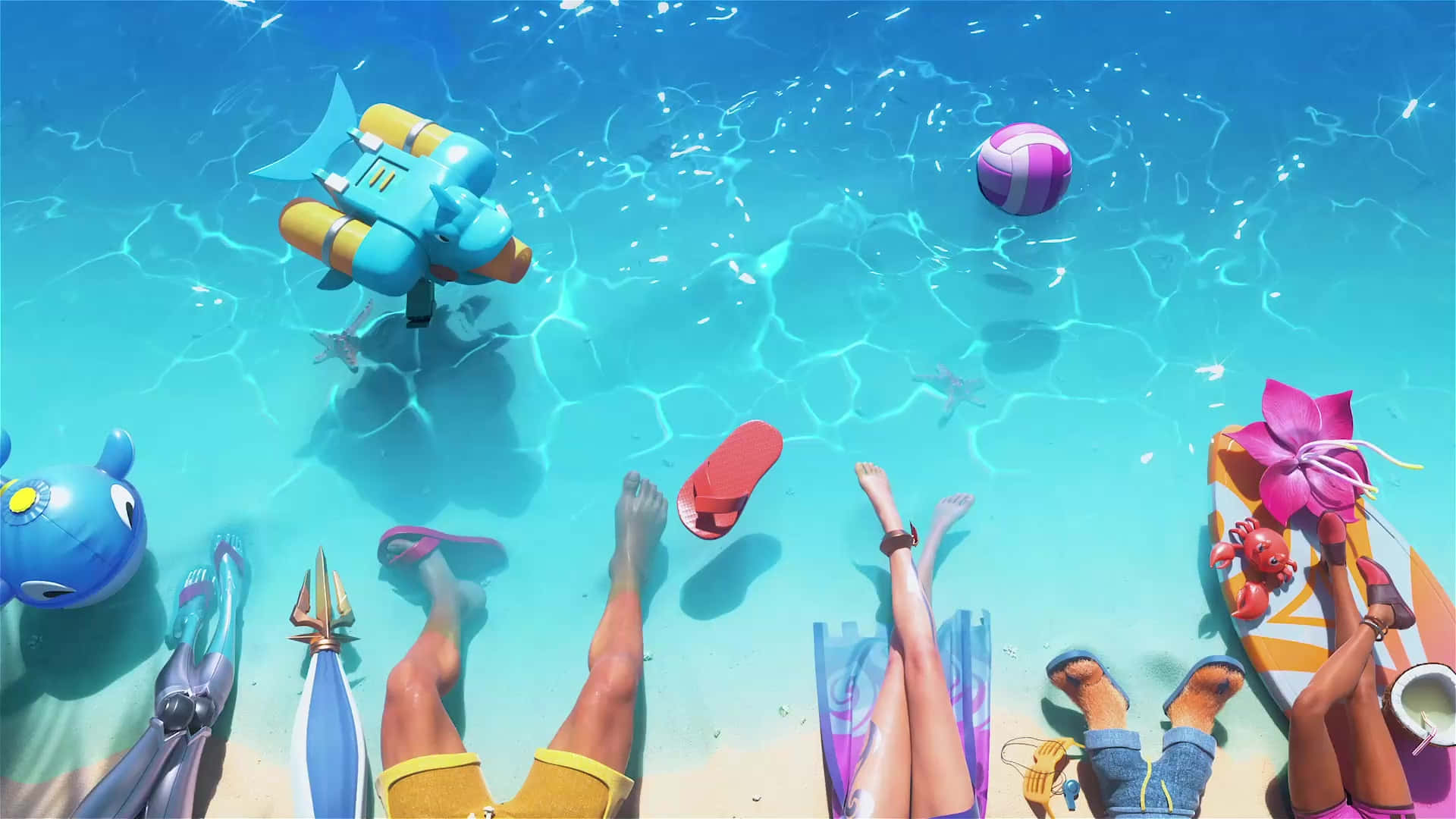 League Of Legends Pool Party Background