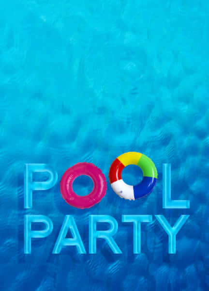 Text Art Pool Party Background