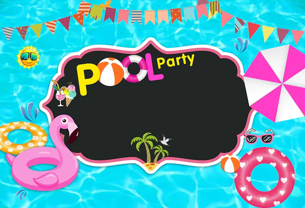 Banner Template Pool Party Background