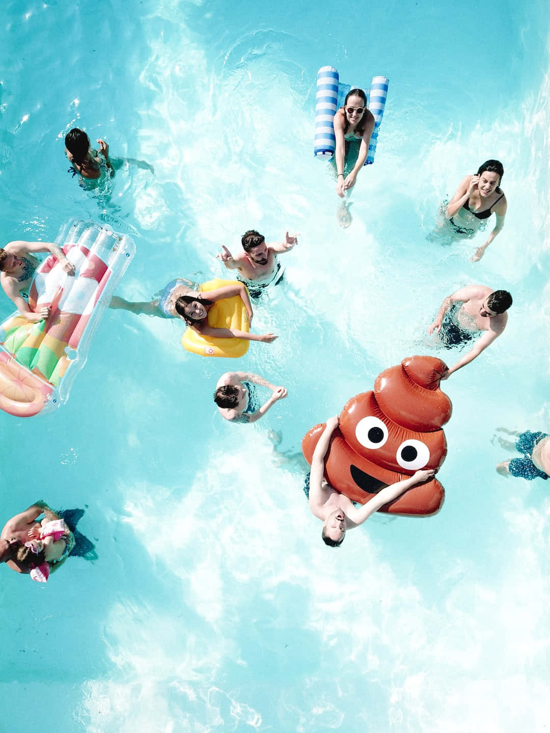 Aerial Shot Pool Party Background