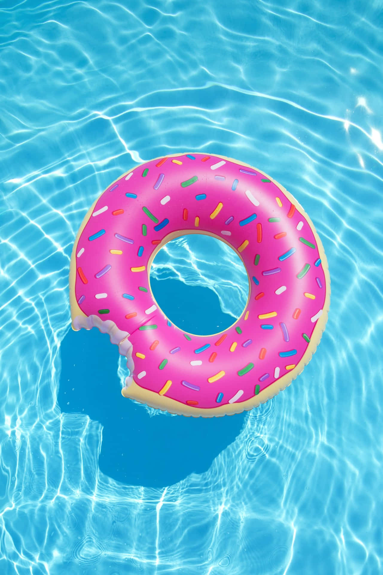 Pink Donut Float Pool Party Background