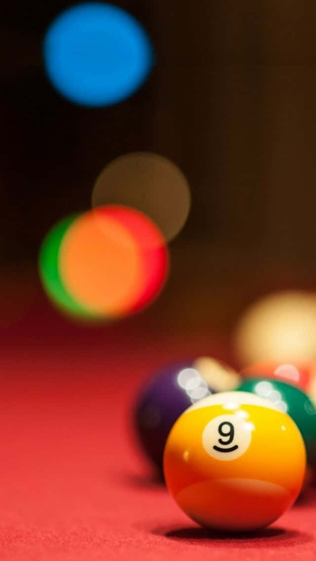 Pool Table Balls Dazzling Lights Wallpaper