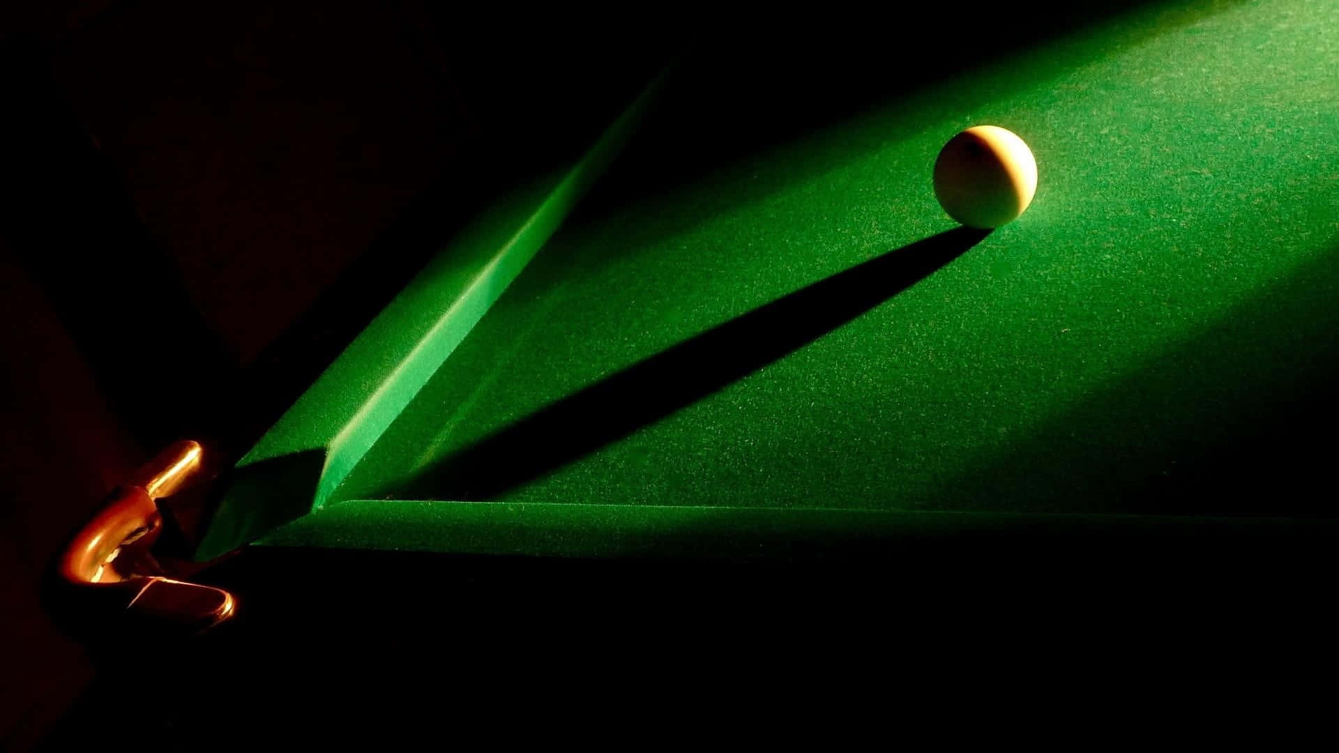 One Ball on Pool Table Wallpaper