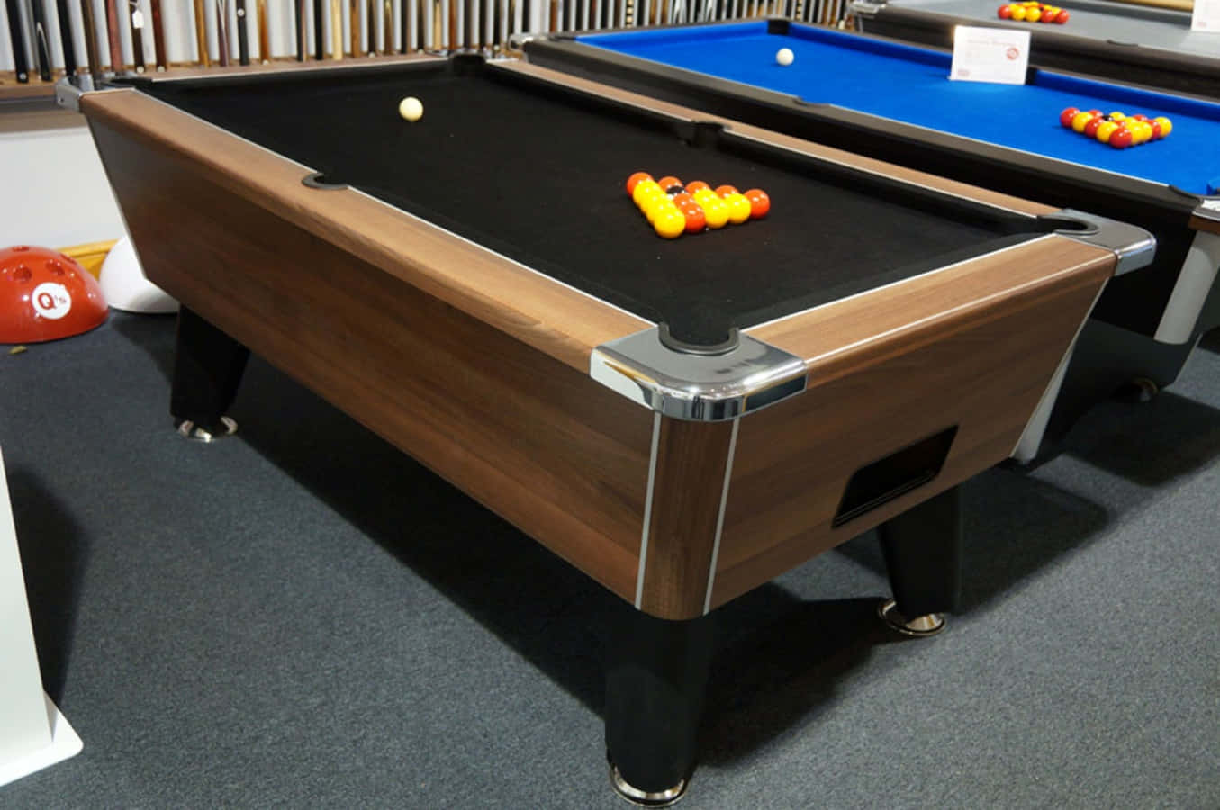 Enjoy a game of pool on a stylish billiard table