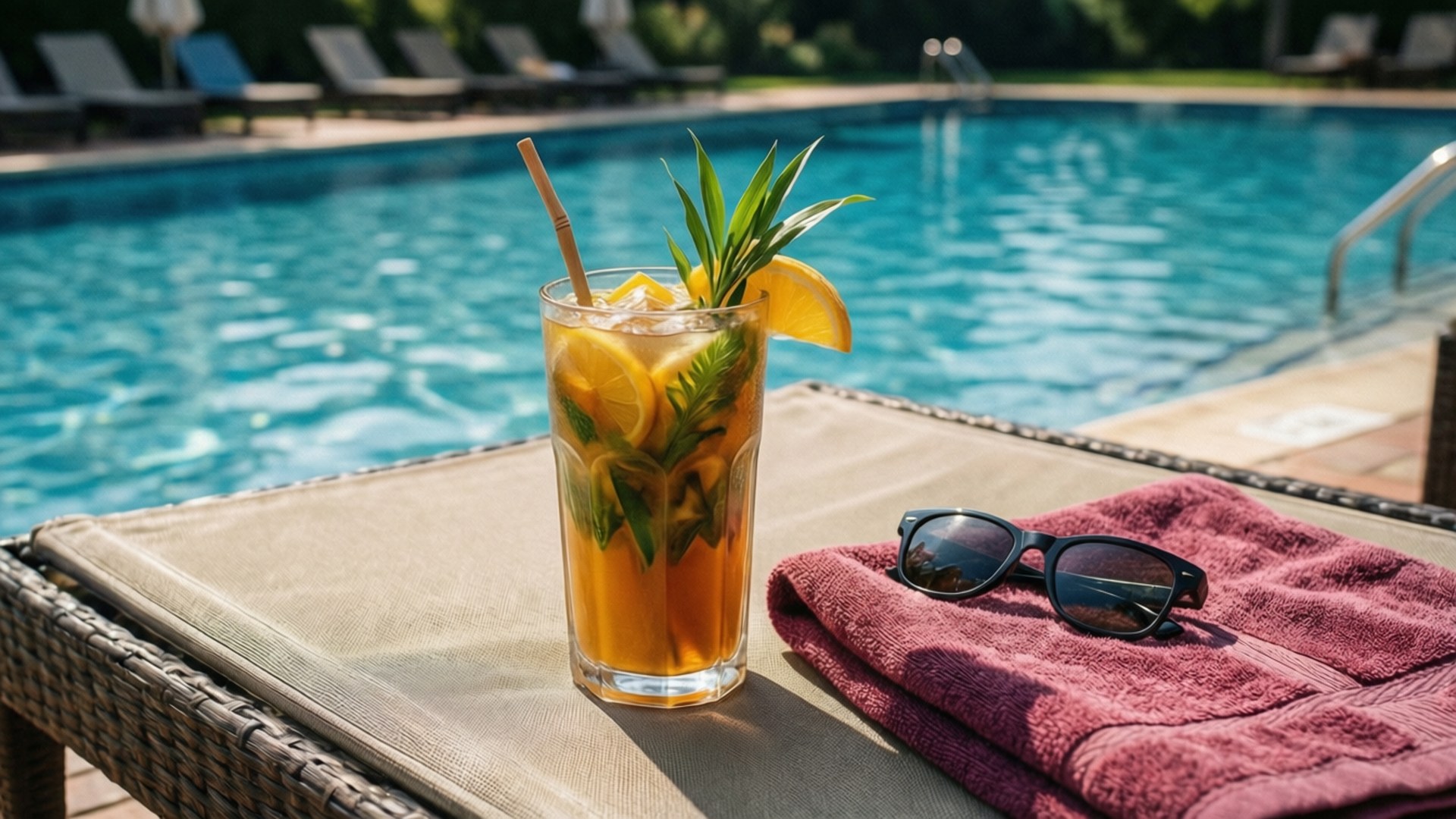 Poolside Refreshment Achtergronden