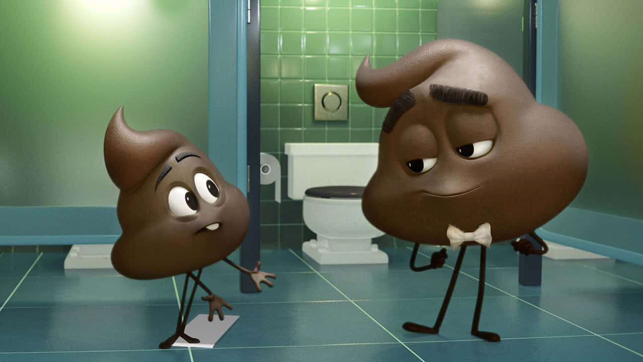 Poop And Poop Jr. From The Emoji Movie Wallpaper