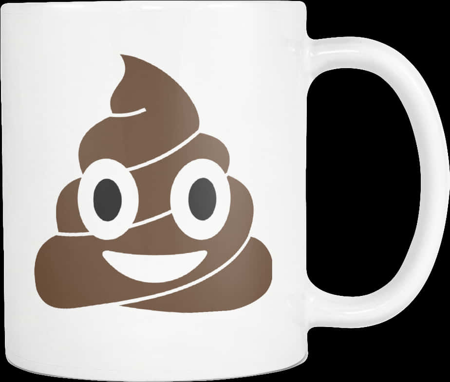 Poop Emoji Coffee Mug PNG