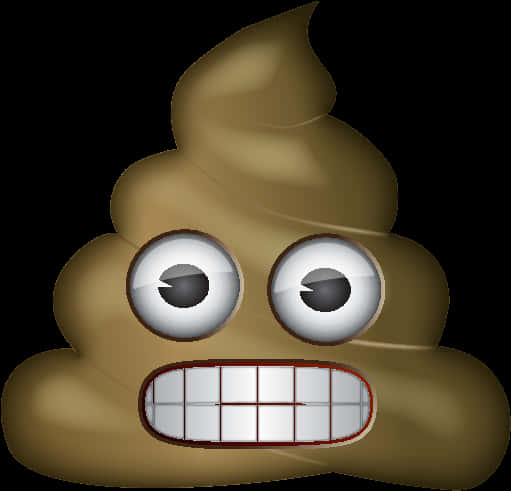 Poop Emoji With Face Expression PNG