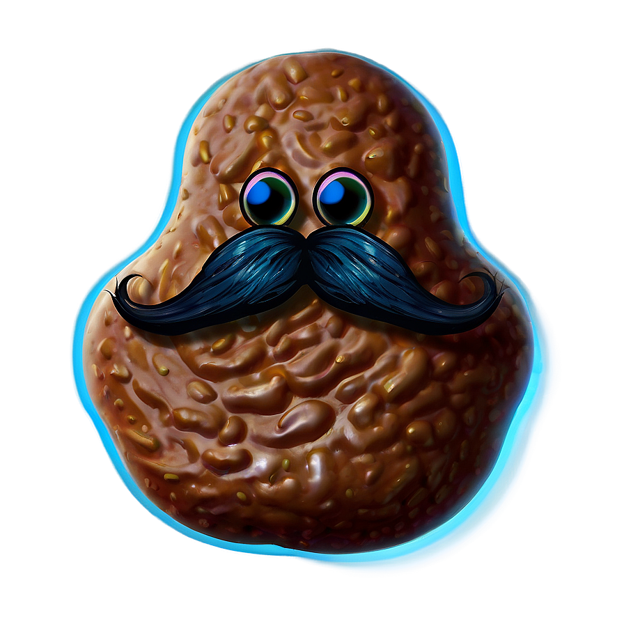 Poop With Mustache Png 05232024 PNG