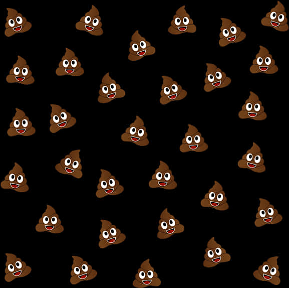 Poop_ Emoji_ Pattern_ Background PNG