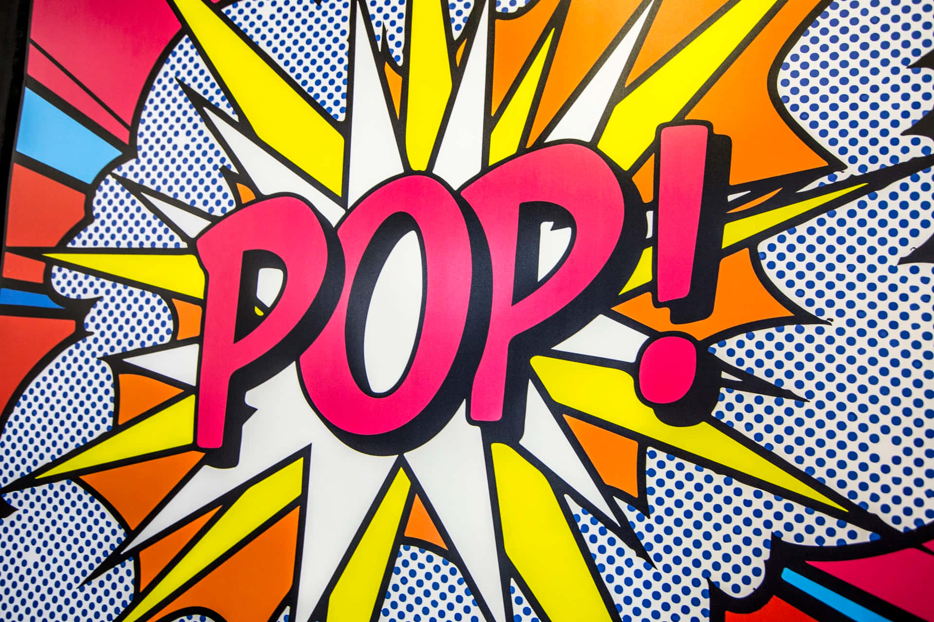 A vibrant Pop Art background complete with clashing colors and bold designs