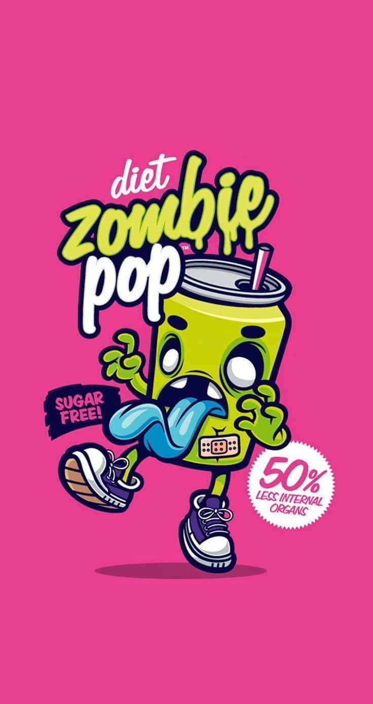 Diet Zombie Pop Art Phone Wallpaper