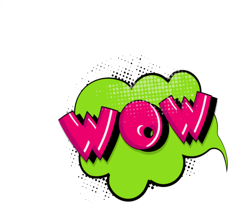 Pop Art Wow Expression PNG