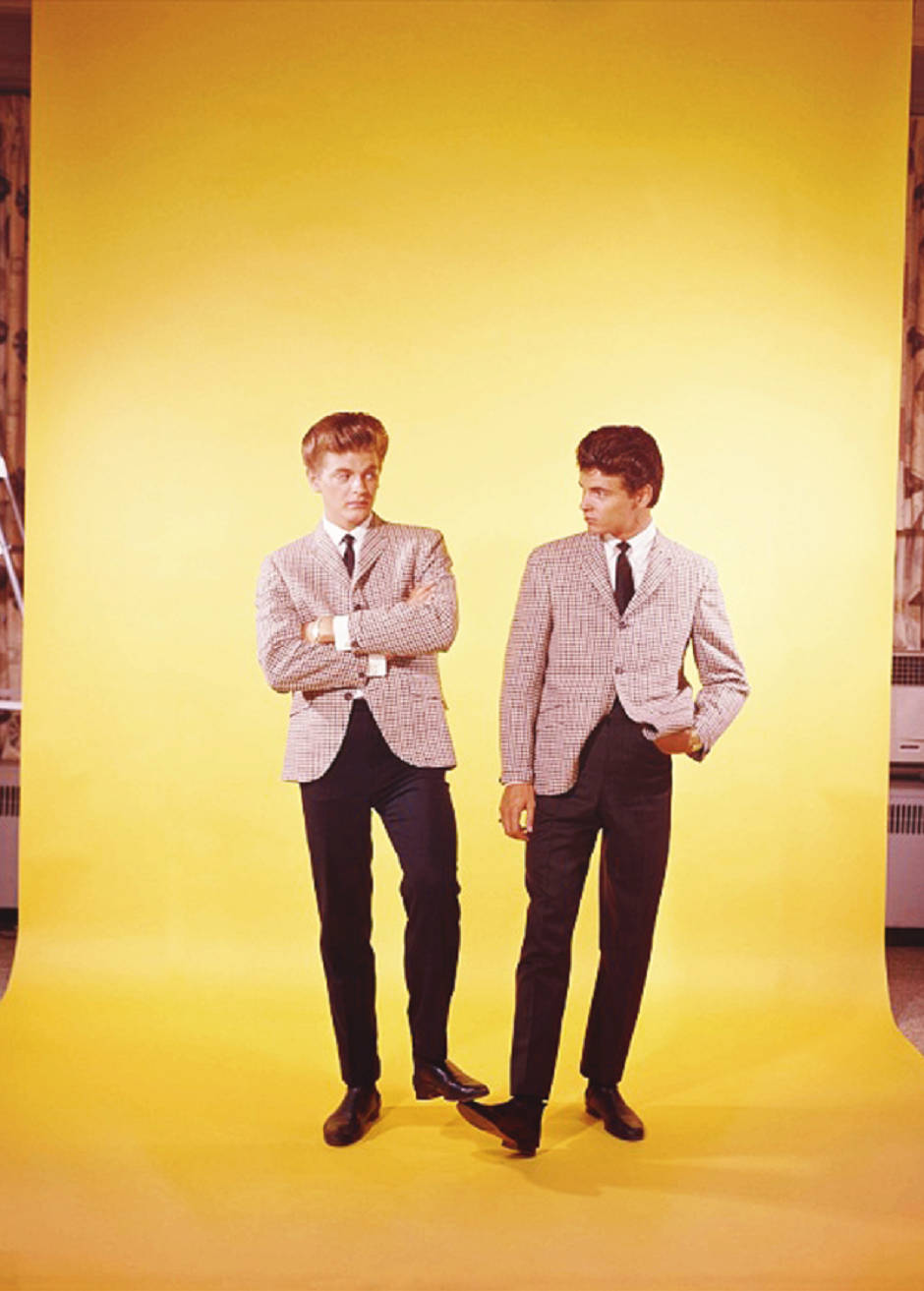 Pop Kendte Musikere Everly Brothers Studio Skydning Wallpaper