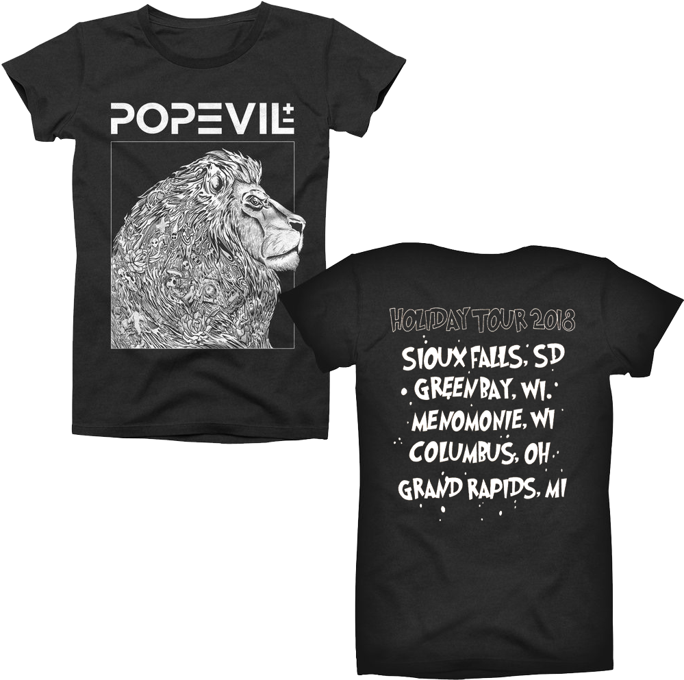 Pop Evil Lion Tour Tshirt2018 PNG