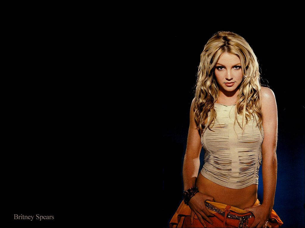 Pop Icon Britney Spears Performing On Stage Wallpaper