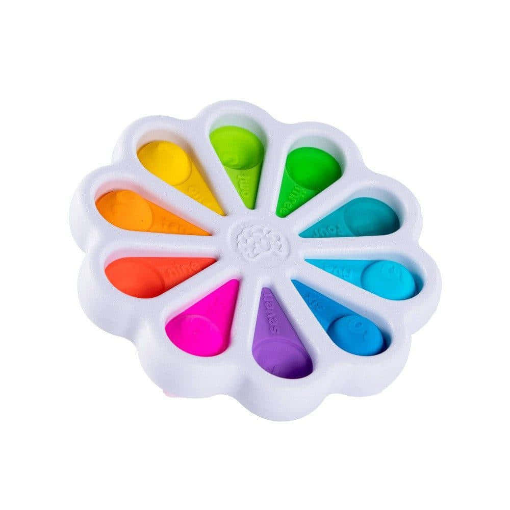 A Colorful Flower Shaped Tray With Colorful Paints