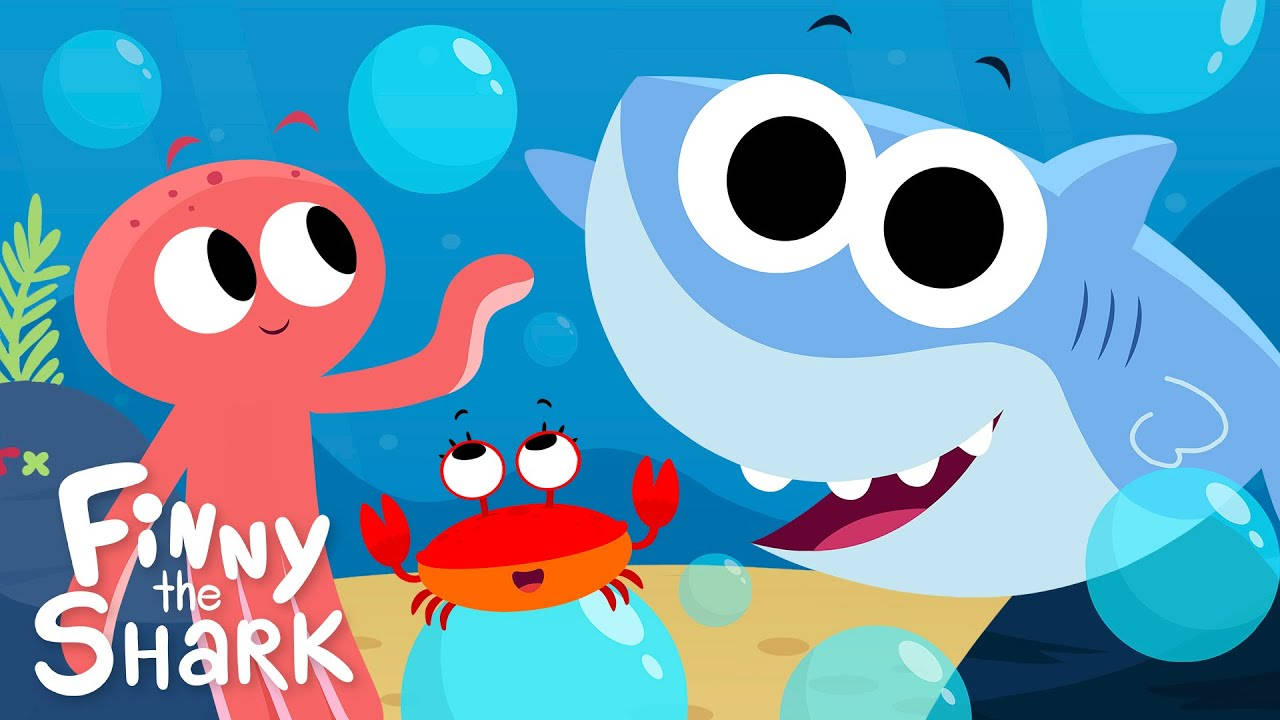 Baby shark simple song. Pop the Bubbles Finny the Shark.