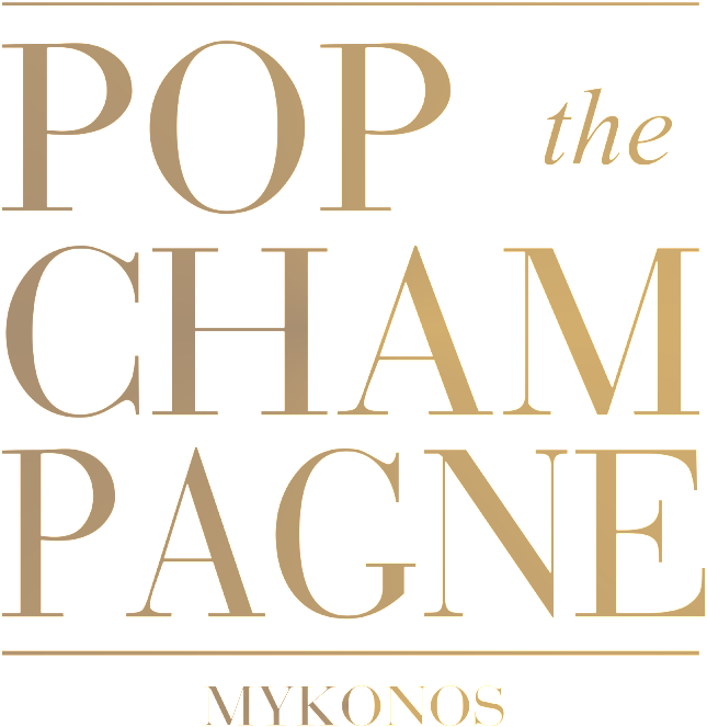 Download Pop The Champagne_ Mykonos_ Logo | Wallpapers.com