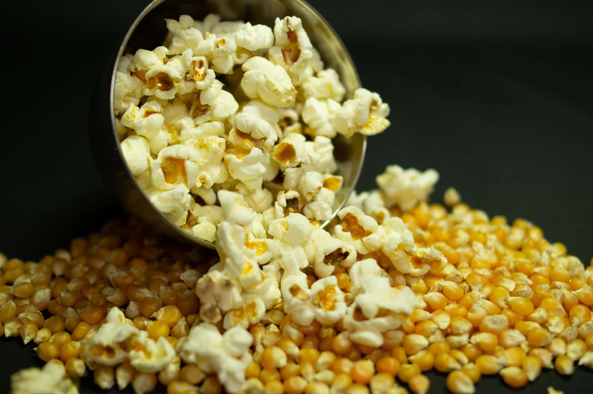 Deliciously salty and buttery popcorn.