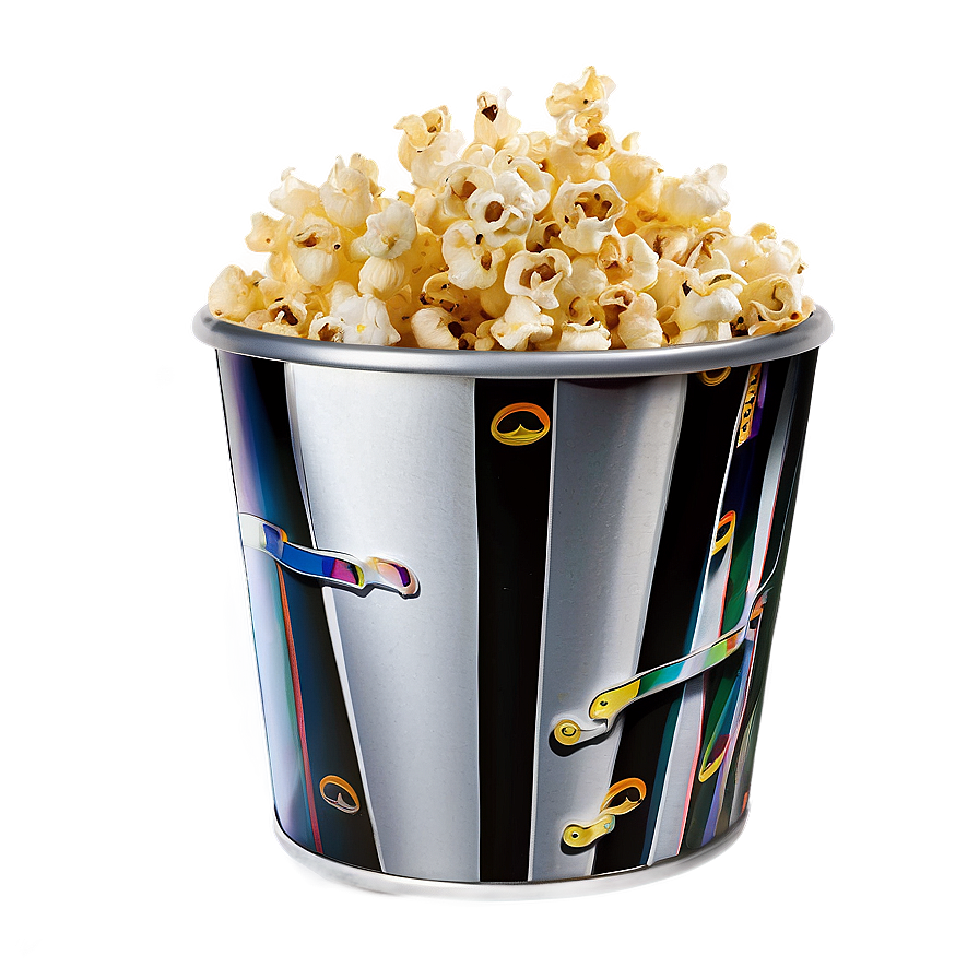 Popcorn Bucket With Film Reel Png 06132024 PNG