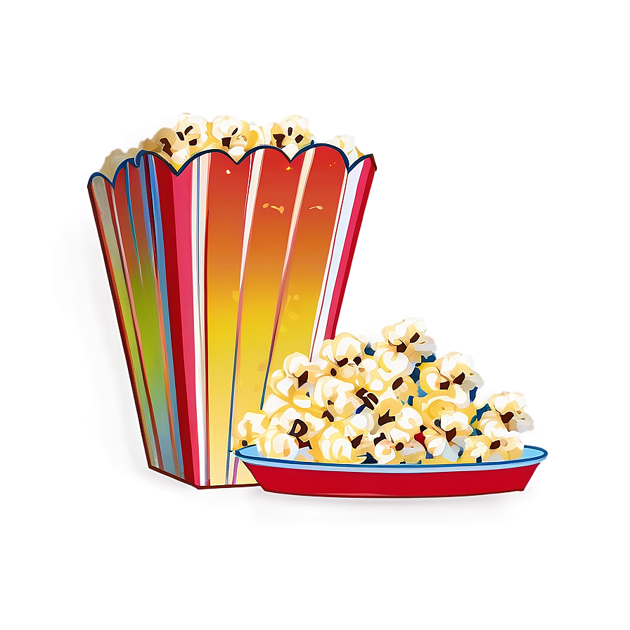 Popcorn Pattern Png 6 PNG